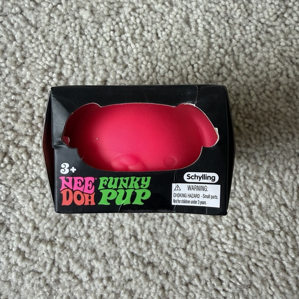 NeeDoh Funky Pup Pink Squishy Stress Relief Toy Schylling